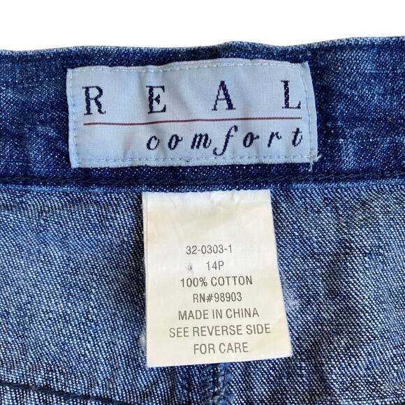 Real Comfort Vintage 90s Carpenter Style Denim Skirt Maxi Length Sz 14 Petite - Picture 10 of 14